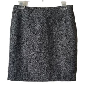 Ann Taylor Wool Blend Tweed Pencil Skirt Size 6P